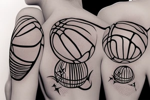 I want a tattoo of a basketball tattoo idea