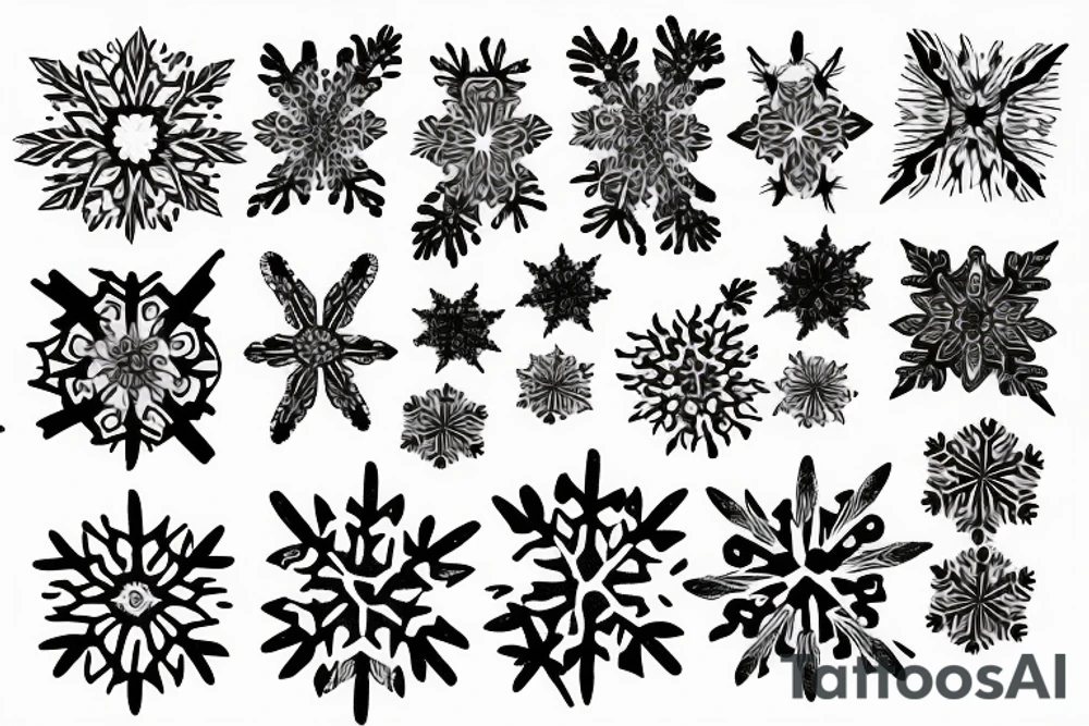 Fire and snowflake butterfly tattoo idea