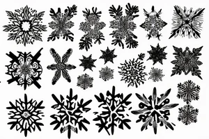 Fire and snowflake butterfly tattoo idea