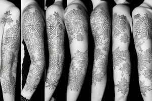 snowflake butterfly tattoo idea