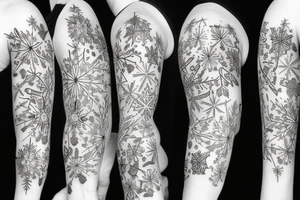 snowflake butterfly tattoo idea