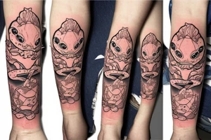 cute cartoon crab tattoo idea