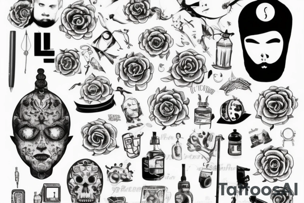 Мертвая женщина, ведьма, болото, лес tattoo idea