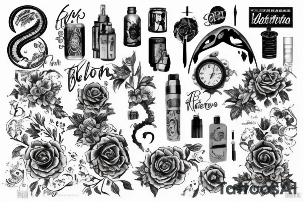 Мертвая женщина, ведьма, болото, лес tattoo idea