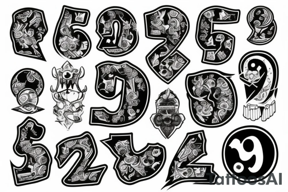 number 08 tattoo idea