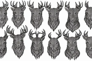 head of a deer tattoo idea