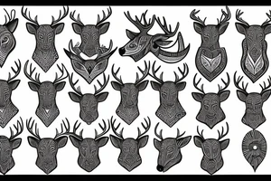 head of a deer tattoo idea
