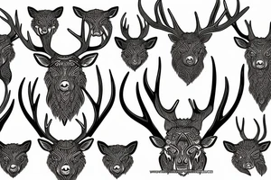 head of a stag tattoo idea