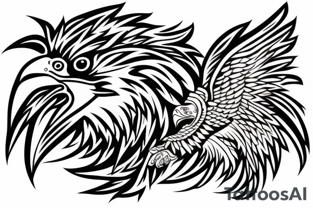 head of an eagle tattoo idea