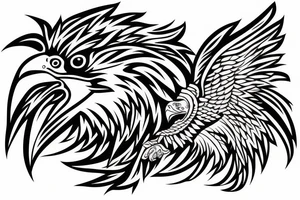 head of an eagle tattoo idea