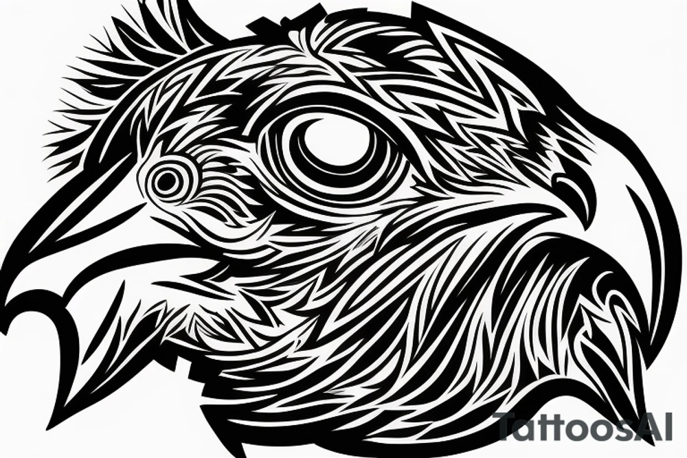 head of an eagle tattoo idea