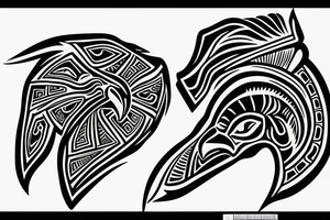 head of an eagle totem tattoo idea