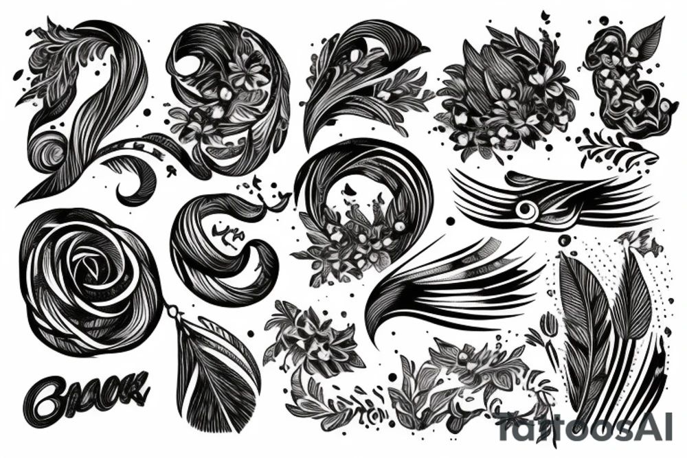 open book with quill tattoo idea