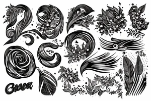 open book with quill tattoo idea