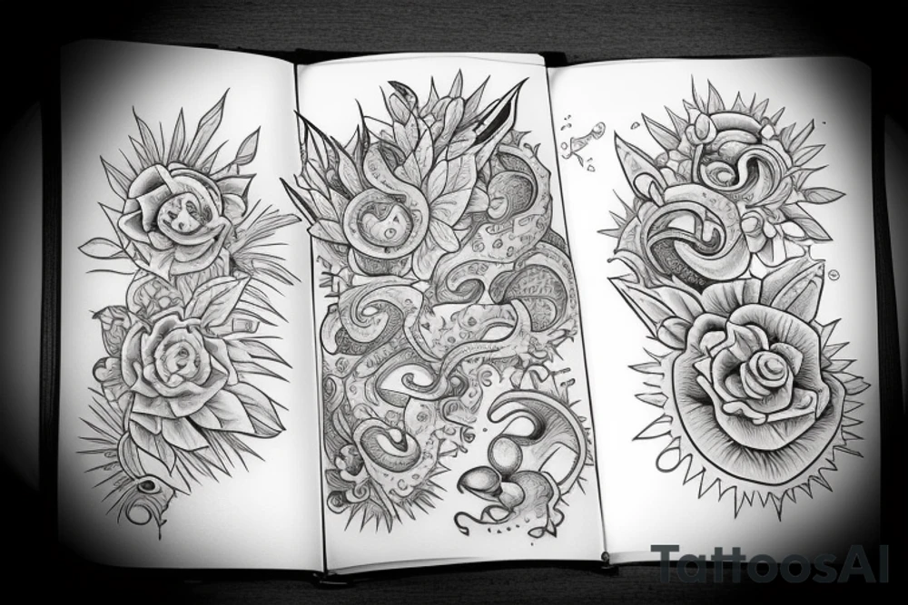 An open book tattoo idea