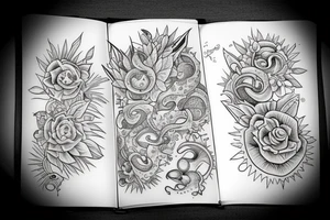 An open book tattoo idea
