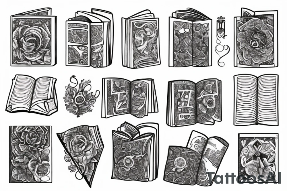 An open book tattoo idea