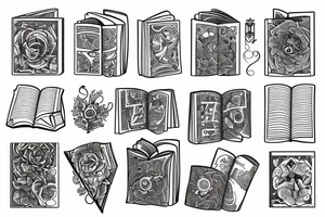 An open book tattoo idea