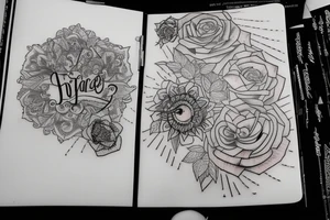 A pen writing in a book tattoo idea