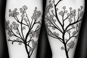 cherry blossom in nature tattoo idea