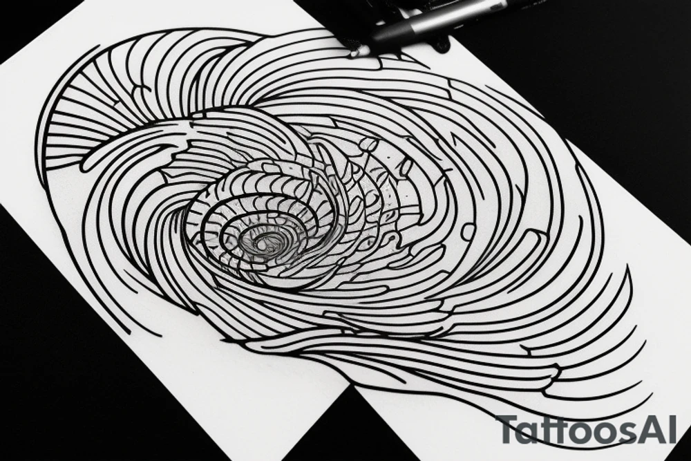 Fibonacci number shell geometry tattoo idea