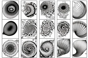 Fibonacci number shell geometry tattoo idea