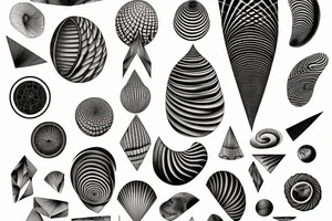 Fibonacci number shell geometry tattoo idea