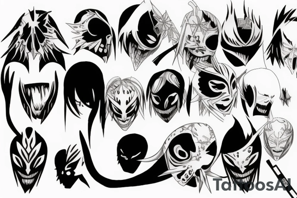 bleach ichigo  hollow mask tattoo idea