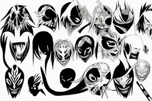 bleach ichigo  hollow mask tattoo idea