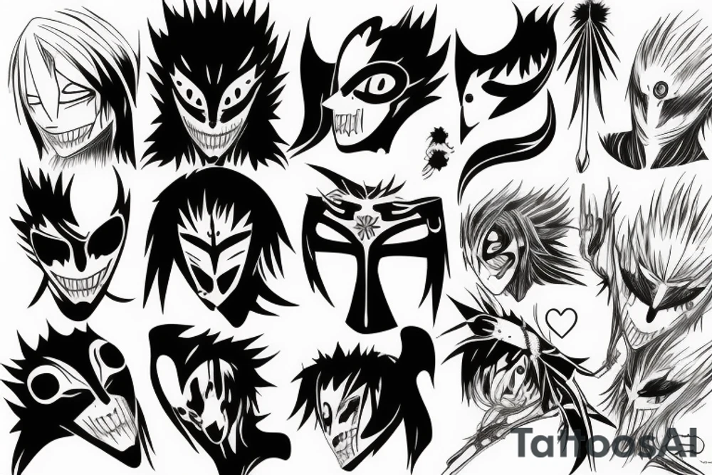bleach ichigo  hollow mask tattoo idea