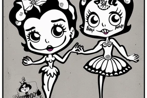 Betty boop as Sally from nightmare before Christmas tattoo idea
