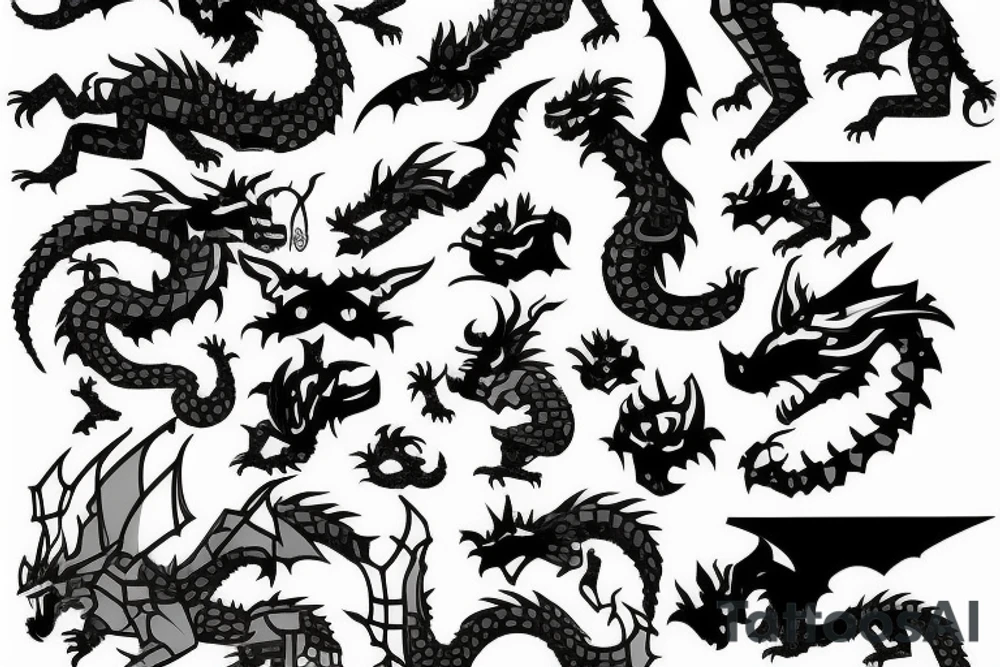 Minecraft Dragon tattoo idea