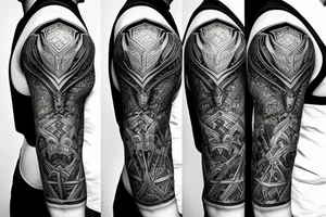 armor sleeve tattoo idea
