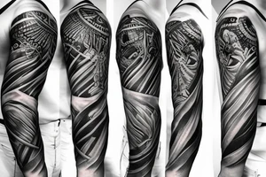 armor sleeve tattoo idea