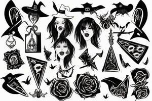 Witch goth girlfriend tattoo idea