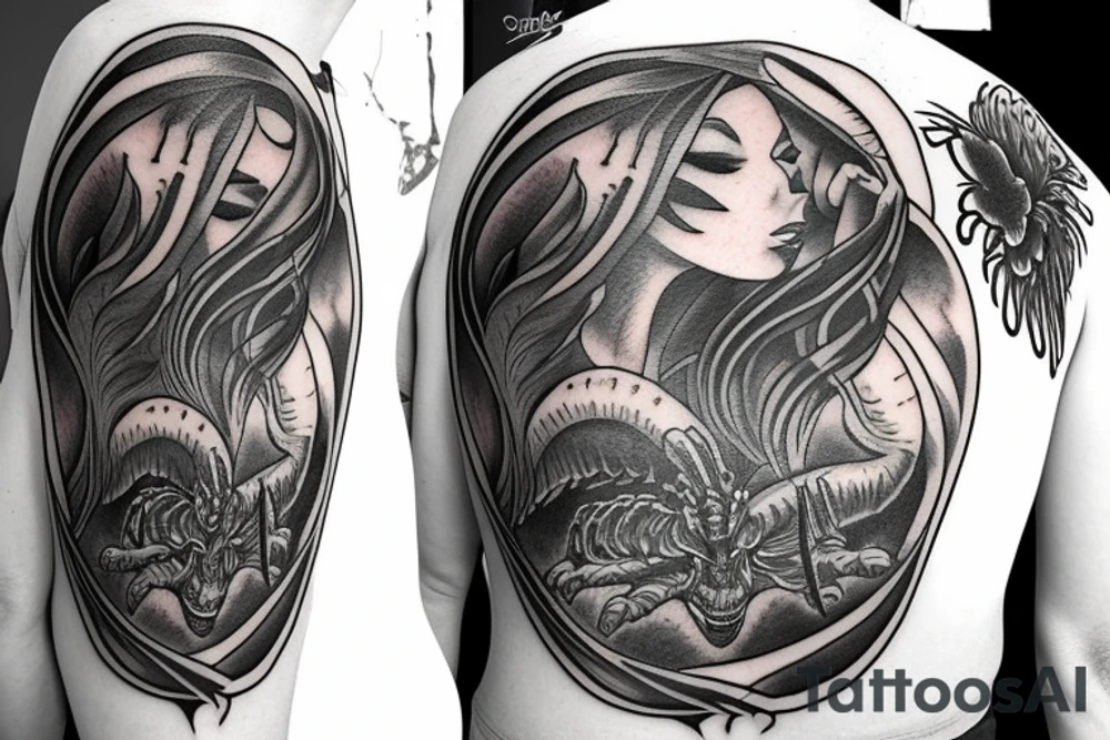 Scorpio witch lesbian tattoo idea