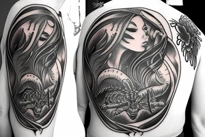 Scorpio witch lesbian tattoo idea