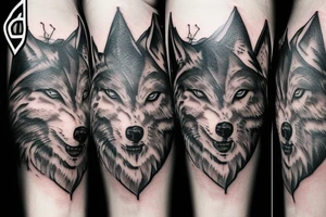 Odin with a wolf helmet tattoo idea