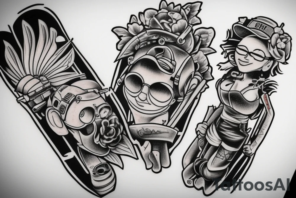 Lesbian mechanic tattoo idea