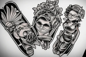 Lesbian mechanic tattoo idea