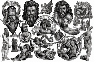 The 12 labours of hercules tattoo idea