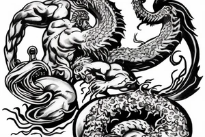 hercules fighting the hydra tattoo idea