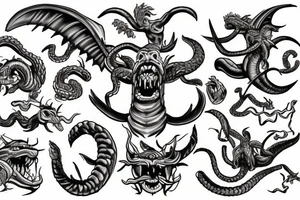 hercules fighting the hydra tattoo idea