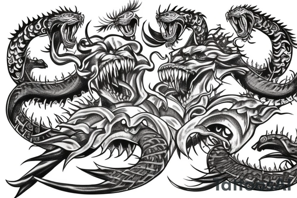 Hercules fighting the hydra tattoo idea