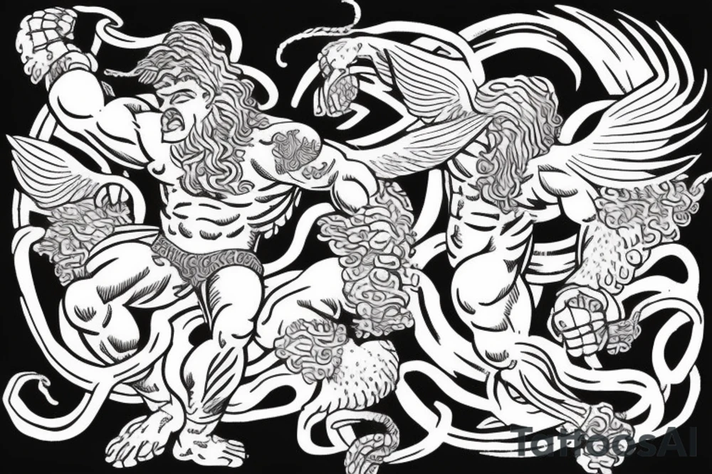 Hercules fighting the hydra tattoo idea