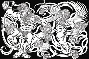 Hercules fighting the hydra tattoo idea