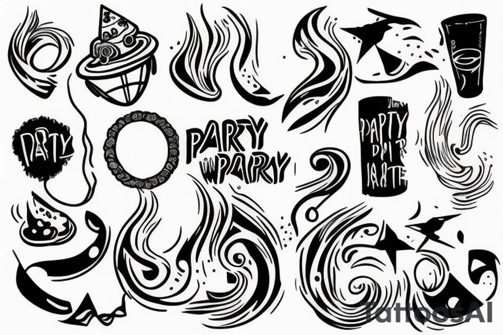 Party on a wave tattoo idea