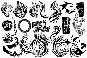 Party on a wave tattoo idea