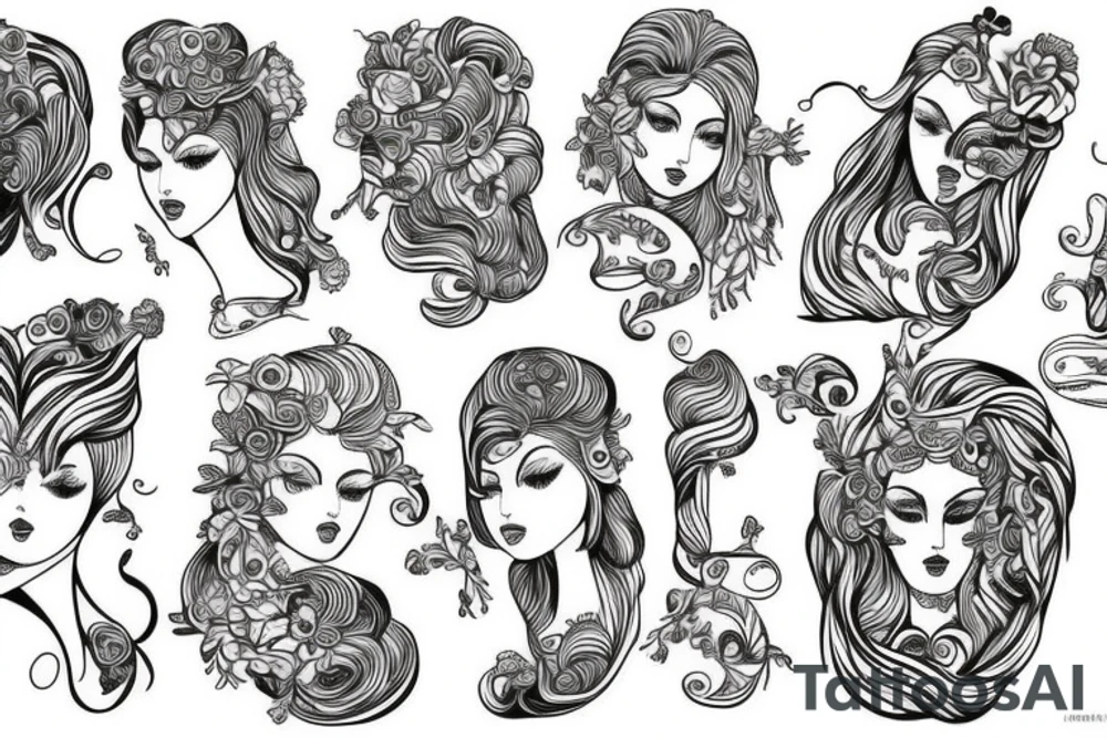 Fine line grec style tattoo idea
