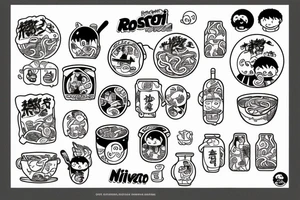 Ramen with studio Ghibli tattoo idea